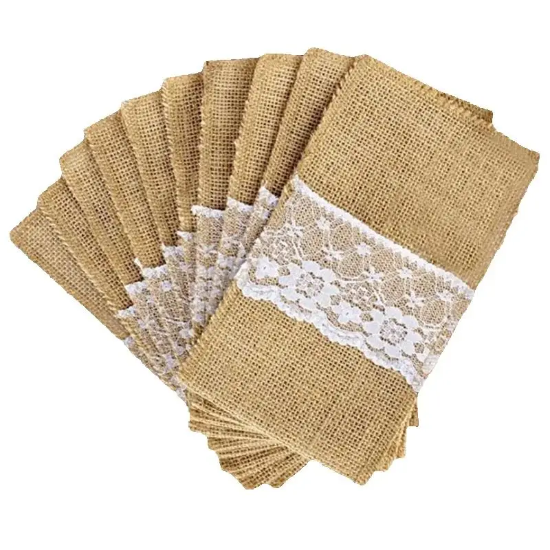 5/10/20PCS Natural Burlap Cutlery Pocket Tableware Pockets Rustic Jute Wedding Table Decorations Christmas Party Tableware Pouch
5/10/20PCS Natural Burlap Cutlery Pocket Tableware Pockets Rustic Jute Wedding Table Decorations Christmas Party Tableware Pouch