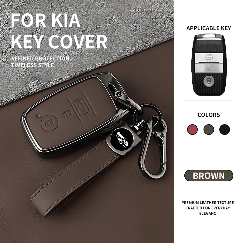 Suitable For KIA Sportage Cerato Optima K2 K3 K4 K5 RIO Picanto Soul Sorento Sedona Metal Leather Key Case Car KeyProtectiveCase
Suitable For KIA Sportage Cerato Optima K2 K3 K4 K5 RIO Picanto Soul Sorento Sedona Metal Leather Key Case Car KeyProtectiveCase