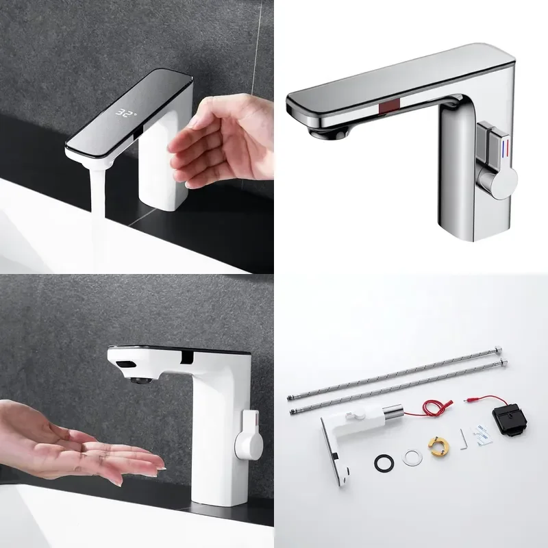 Automatic Water Saver Tap Smart Sensor Faucet Automatic Led Digital Display Faucet Digital Water Bathroom Faucet
Automatic Water Saver Tap Smart Sensor Faucet Automatic Led Digital Display Faucet Digital Water Bathroom Faucet