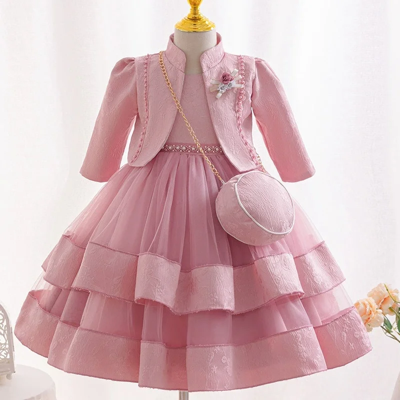 HETISO Girls Princess Dress Long Sleeves Coat + Bag 3 Pcs Suit Kids Children Beading Layered Wedding Costumes 3-10 Years
HETISO Girls Princess Dress Long Sleeves Coat + Bag 3 Pcs Suit Kids Children Beading Layered Wedding Costumes 3-10 Years