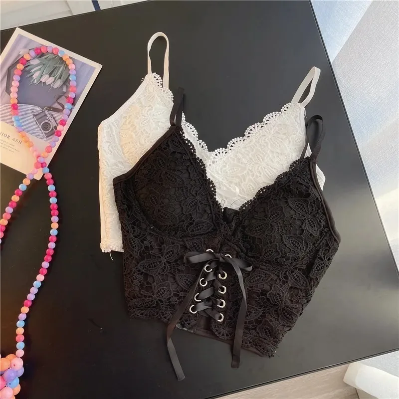 Sexy Lace Strap Crop Tops For Women Fashion Sleeveless Design Corset Bustier Party Top Summer Bralette Short Camisole
Sexy Lace Strap Crop Tops For Women Fashion Sleeveless Design Corset Bustier Party Top Summer Bralette Short Camisole