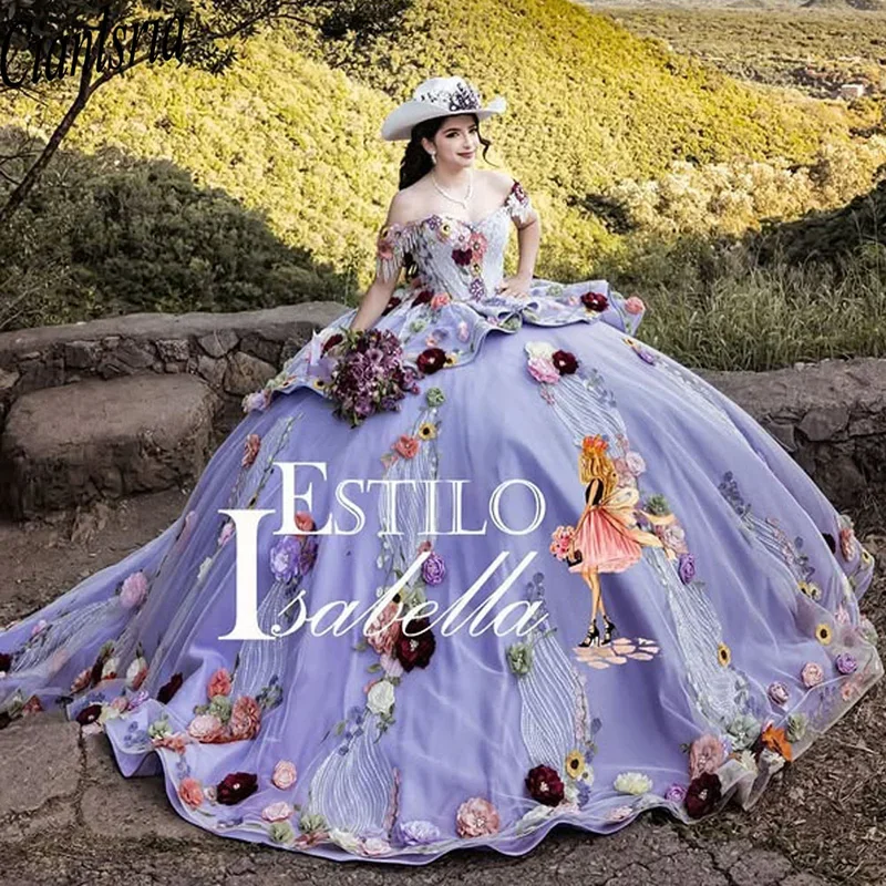 Lilac Ball Gown Quinceanera Dresses Appliques Lace Beads Crystal Tull Corset Vestidos 15 De XV Años Sweet 16
Lilac Ball Gown Quinceanera Dresses Appliques Lace Beads Crystal Tull Corset Vestidos 15 De XV Años Sweet 16