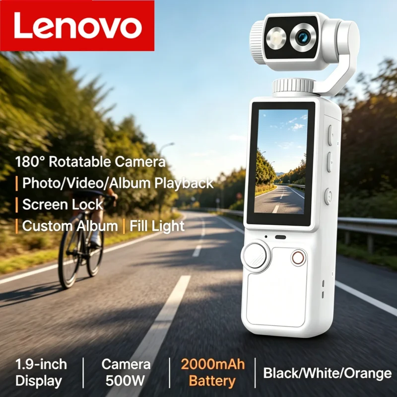 Lenovo Sports Wearable Camera Hd Wifi Hold In Hand Travel Bicycle Driver Recorder Mini Sports Cam For Motorcycle and Vlogging
Lenovo Sports Wearable Camera Hd Wifi Hold In Hand Travel Bicycle Driver Recorder Mini Sports Cam For Motorcycle and Vlogging