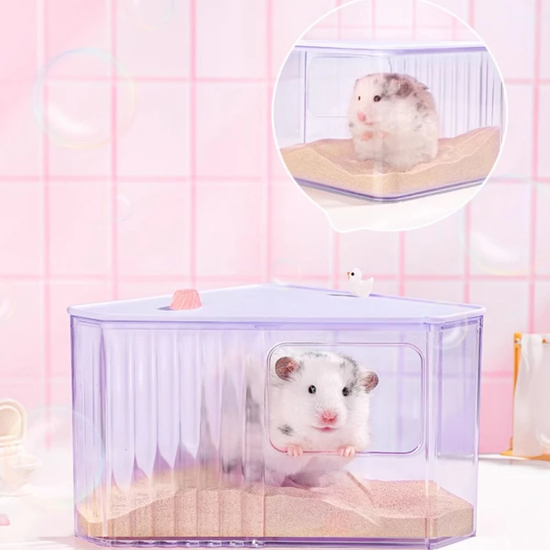 Triangle Hamster Bathroom Bathtub, Hideout Sand Bath Toilet Box, Small Pet Grooming Litter Bath Box Pet Supplies
Triangle Hamster Bathroom Bathtub, Hideout Sand Bath Toilet Box, Small Pet Grooming Litter Bath Box Pet Supplies