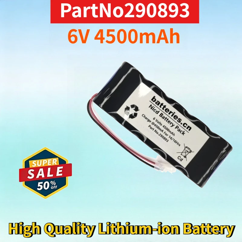 Newest PartNo290893 6V 4500mAh Nicd Rechargeable Battery Pack for High Quality High Capacity Lithium-ion Replacement Battery
Newest PartNo290893 6V 4500mAh Nicd Rechargeable Battery Pack for High Quality High Capacity Lithium-ion Replacement Battery