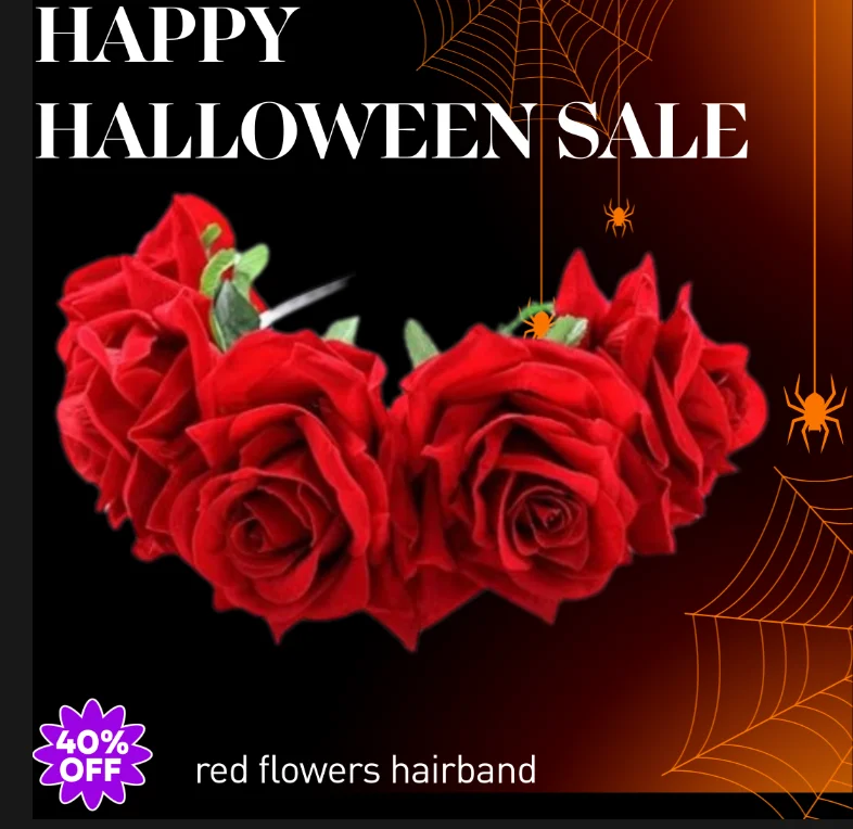 2pcs/ Women Rose Flowers Hairband Branch Wedding Wreath Headband Crown Day of the Dead Headpiece Day of the Dead Headpiece
2pcs/ Women Rose Flowers Hairband Branch Wedding Wreath Headband Crown Day of the Dead Headpiece Day of the Dead Headpiece