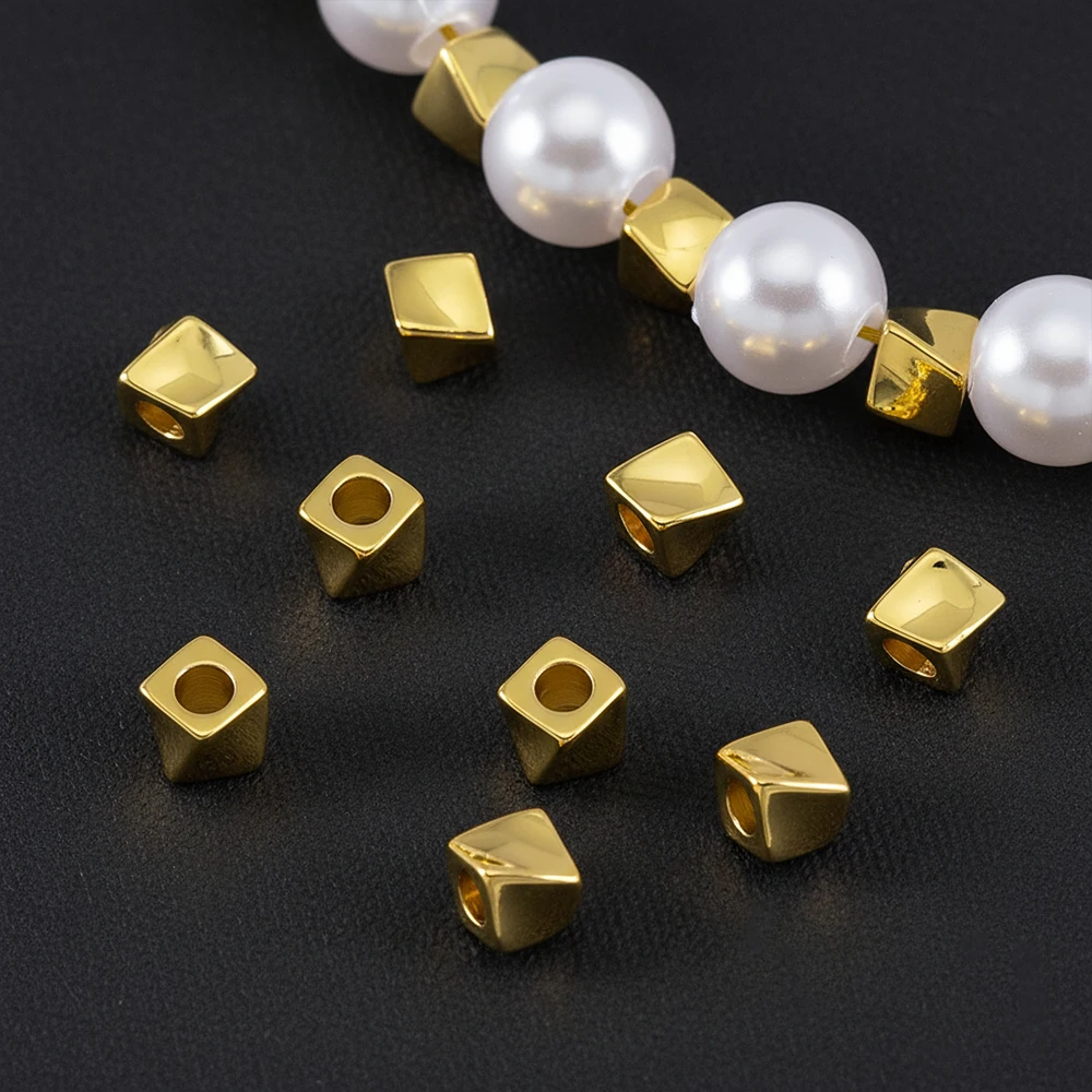 20pcs 10pcs 3*3.2mm 18K Gold Color Plated Irregular Shape Beads For Handmade DIY Jewelry Making Bracelet Necklace Accessories
20pcs 10pcs 3*3.2mm 18K Gold Color Plated Irregular Shape Beads For Handmade DIY Jewelry Making Bracelet Necklace Accessories