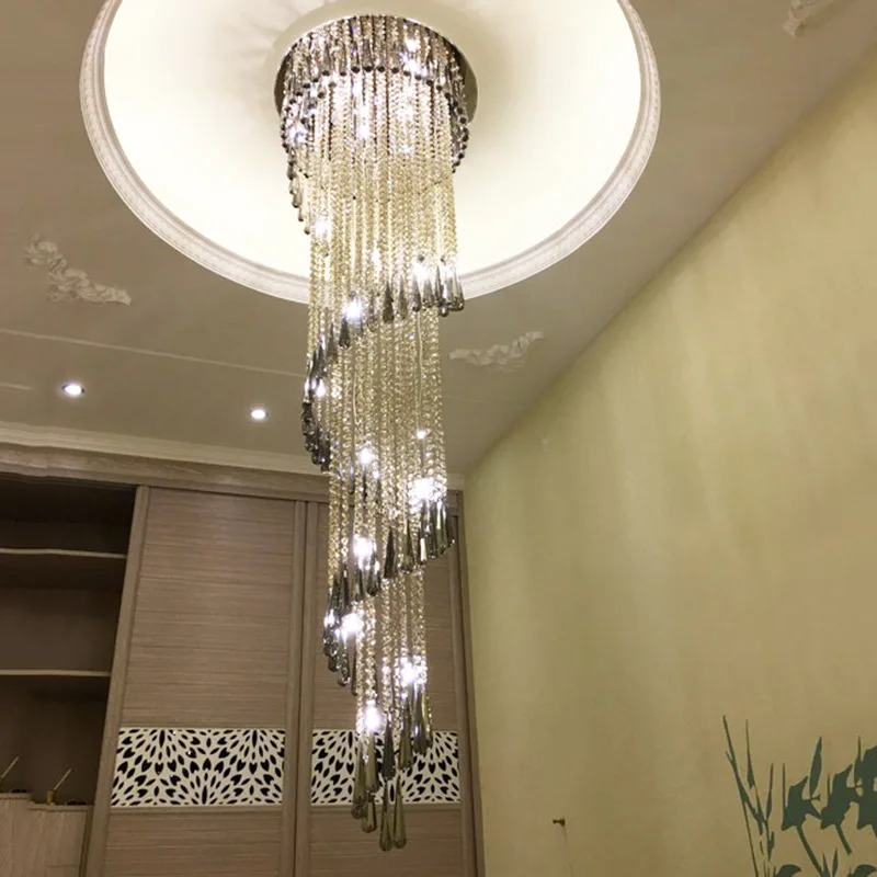 Modern Creative Smoke Grey K9 Crystal Living Room Pendant, Luxury Villa Interior Staircase Lighting Decoration Pendant
Modern Creative Smoke Grey K9 Crystal Living Room Pendant, Luxury Villa Interior Staircase Lighting Decoration Pendant