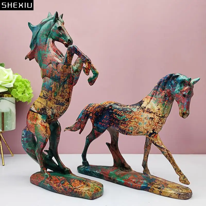 Creative Graffiti Horse Sculpture Desk Decoration Painted Crafts Animal Statue Ornaments Modern Decor Colorful Graffiti Steed
Creative Graffiti Horse Sculpture Desk Decoration Painted Crafts Animal Statue Ornaments Modern Decor Colorful Graffiti Steed