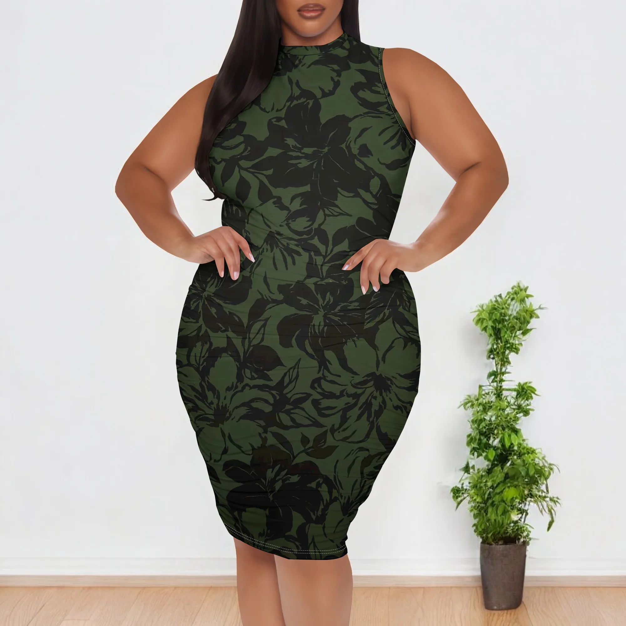 Plus Size Green Floral Bodycon Dress XL-6XL Sleeveless High Neck Fit for Fall Office or Date Night Look
Plus Size Green Floral Bodycon Dress XL-6XL Sleeveless High Neck Fit for Fall Office or Date Night Look