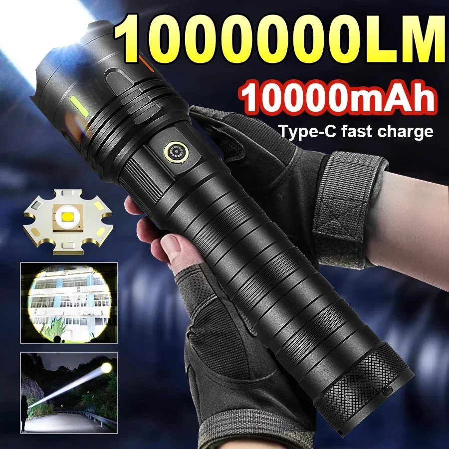 10000mAh Super Big Flashlight USB Rechargeable 300W Most Strong LED FlashLight Long Range Torch Zoom Camping Hunting Lantern
10000mAh Super Big Flashlight USB Rechargeable 300W Most Strong LED FlashLight Long Range Torch Zoom Camping Hunting Lantern