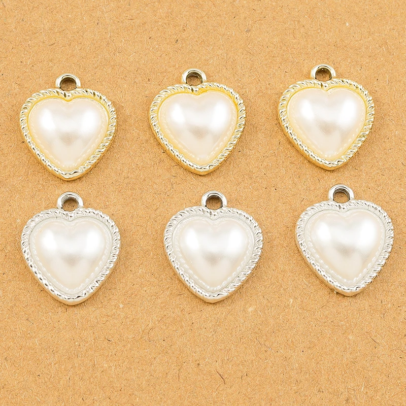 10pcs Peal Love Heart Charms Pendant for Making Earrings Necklace DIY Bracelet Handmade Jewelry Accessories Supplies
10pcs Peal Love Heart Charms Pendant for Making Earrings Necklace DIY Bracelet Handmade Jewelry Accessories Supplies