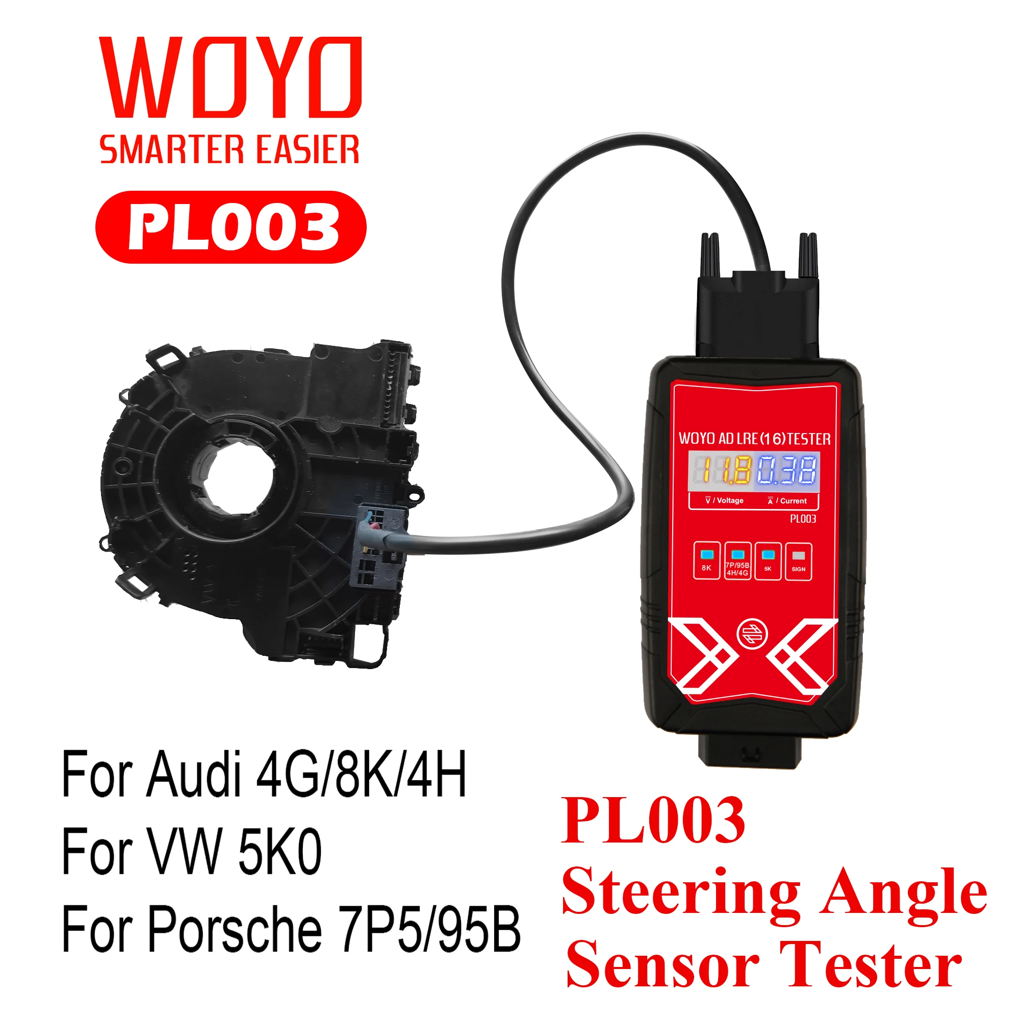 Тестер датчика угла поворота рулевого колеса WOYO PL003 для AUDI LRE 16 4G/8K/4H с пружиной и электронным детектором для автодиагностики на стенде
Тестер датчика угла поворота рулевого колеса WOYO PL003 для AUDI LRE 16 4G/8K/4H с пружиной и электронным детектором для автодиагностики на стенде