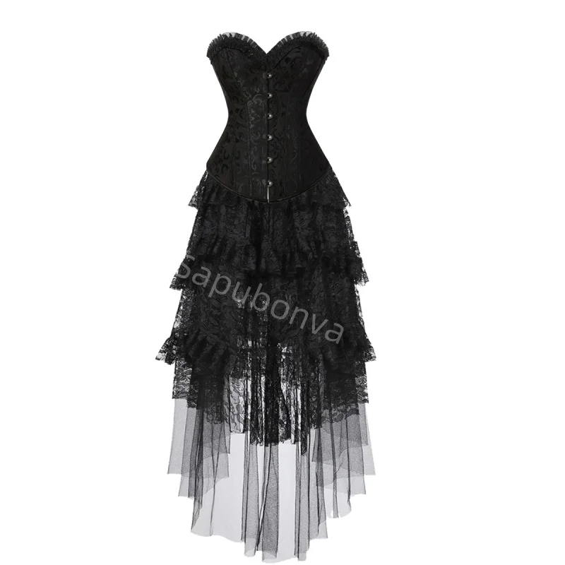 Corset Dress Costume Skrits Set With Lace Bustier Costume Party Sexy Burlesque Ladies Outfit Plus Size Gothic Halloween white
Corset Dress Costume Skrits Set With Lace Bustier Costume Party Sexy Burlesque Ladies Outfit Plus Size Gothic Halloween white