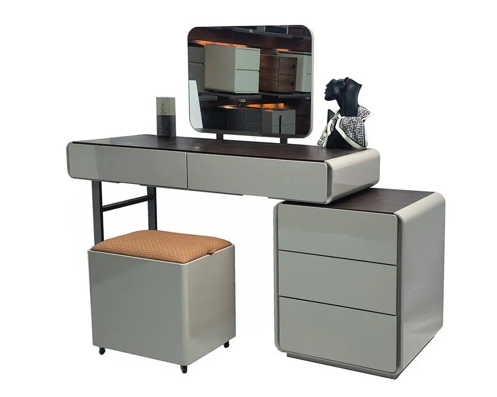Designer Modern Fashion High-End Baking Paint And Sticking Wood Craft Dressing Table With Lighted Mirror For Bedroom Bathroom
Designer Modern Fashion High-End Baking Paint And Sticking Wood Craft Dressing Table With Lighted Mirror For Bedroom Bathroom