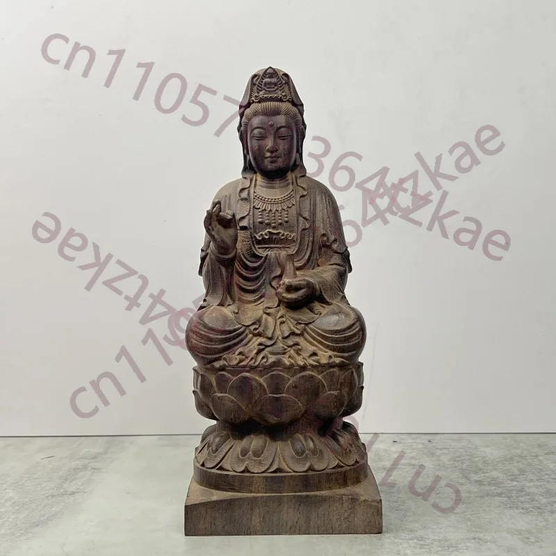 Hand-Carved Vietnam Agarwood Guanyin Statue - 7.1/11" Wooden Buddha Figurine for Home Temple Decor, Buddhist Gifts
Hand-Carved Vietnam Agarwood Guanyin Statue - 7.1/11" Wooden Buddha Figurine for Home Temple Decor, Buddhist Gifts