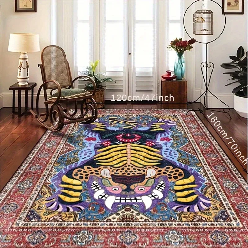 Tibetan Tiger Carpet Persian-Style Bedroom Area Rug Mat Exotic National Pattern Holiday Rectangle Bath Winter Decoration Rug
Tibetan Tiger Carpet Persian-Style Bedroom Area Rug Mat Exotic National Pattern Holiday Rectangle Bath Winter Decoration Rug