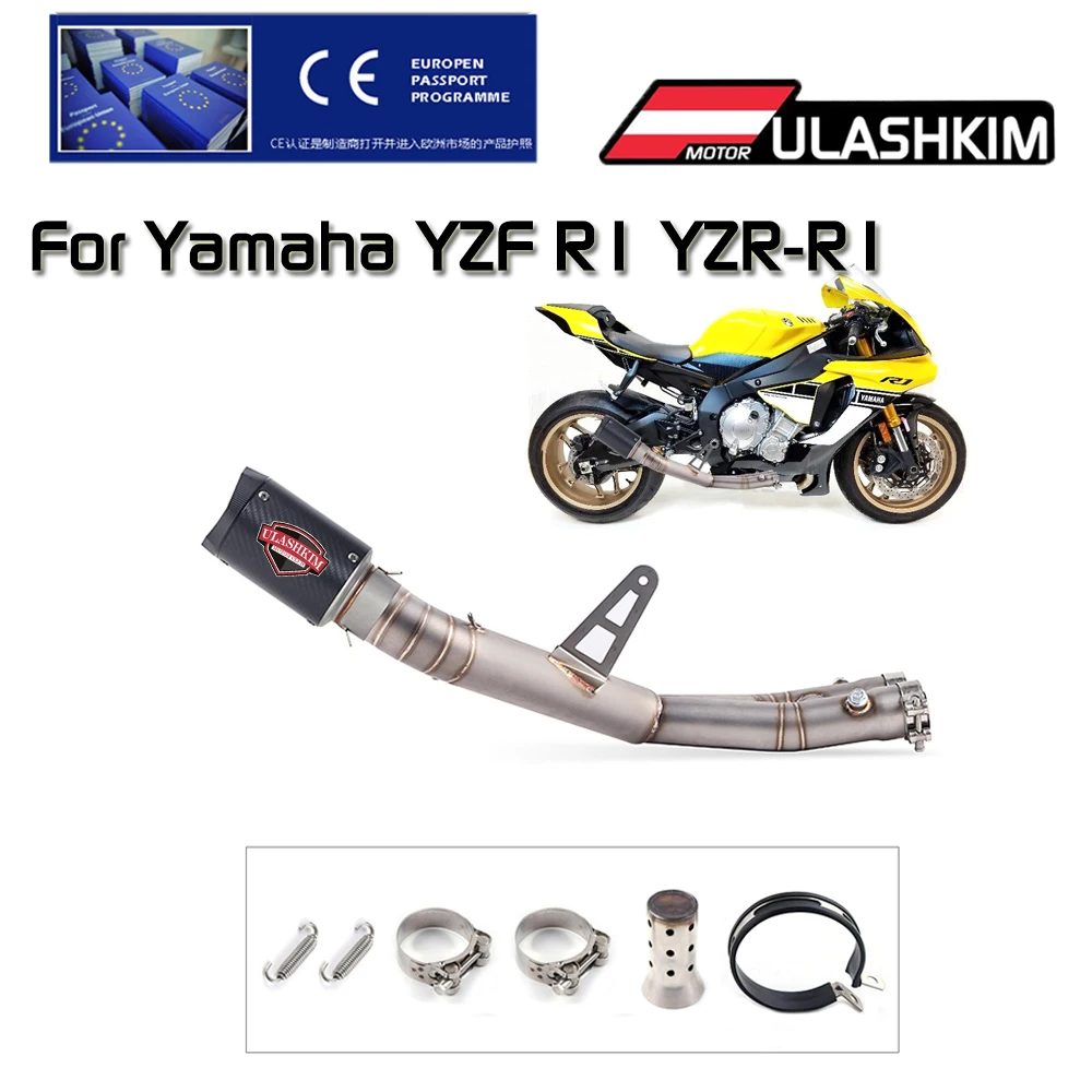 EXHAUST For Yamaha YZF R1 YZR-R1 Contact Middle Link Pipe 2015 2016 2017 Motorcycle Full Carbon Fiber Exhaust System Slip On
EXHAUST For Yamaha YZF R1 YZR-R1 Contact Middle Link Pipe 2015 2016 2017 Motorcycle Full Carbon Fiber Exhaust System Slip On