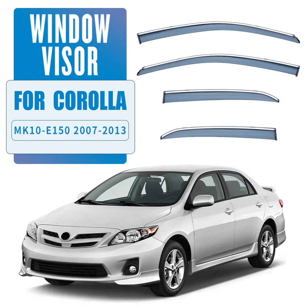 Хромированные полоски, защита от дождя для TOYOTA COROLLA E140/E150 10-го поколения 2006-2013, оконный козырек, ветрозащитные дефлекторы, дверной козырек 
Хромированные полоски, защита от дождя для TOYOTA COROLLA E140/E150 10-го поколения 2006-2013, оконный козырек, ветрозащитные дефлекторы, дверной козырек