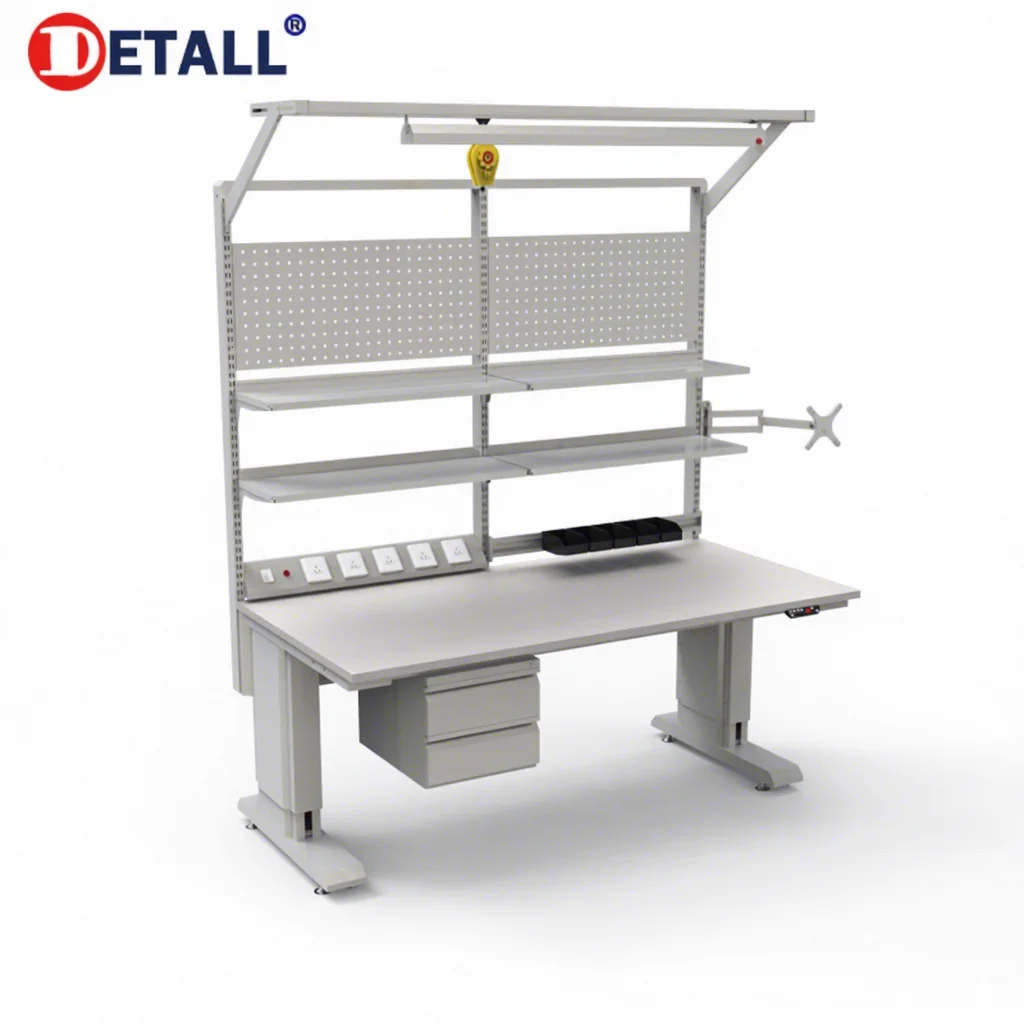 Detall-Adjustable Desk Electric Height Adjustable Workbench ESD Workstation Tool Cabinet
Detall-Adjustable Desk Electric Height Adjustable Workbench ESD Workstation Tool Cabinet
