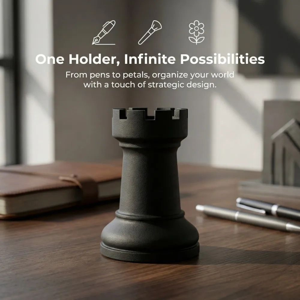Decorative Plastic Chess-Shaped Pen Holder Creative Flower Vase Pencil Storage Box Multi-function Makeup Brush Storage Cup Gift
Decorative Plastic Chess-Shaped Pen Holder Creative Flower Vase Pencil Storage Box Multi-function Makeup Brush Storage Cup Gift