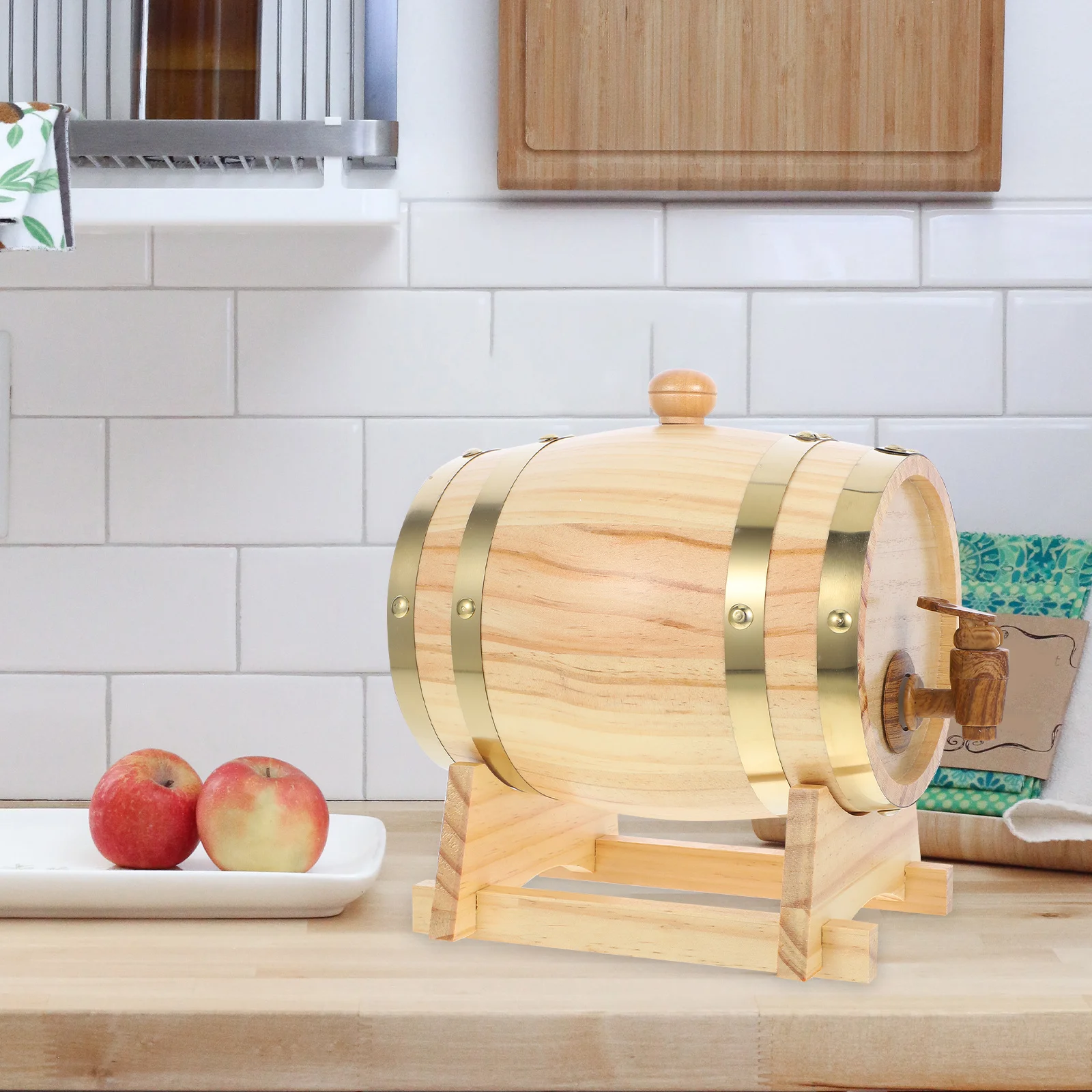 1Set Wooden Wine Barrel 1.5L Natural Grain Oak Barrel for Wine Aging Beer Storage Outdoor Picnic Bar Restaurant Decoration
1Set Wooden Wine Barrel 1.5L Natural Grain Oak Barrel for Wine Aging Beer Storage Outdoor Picnic Bar Restaurant Decoration