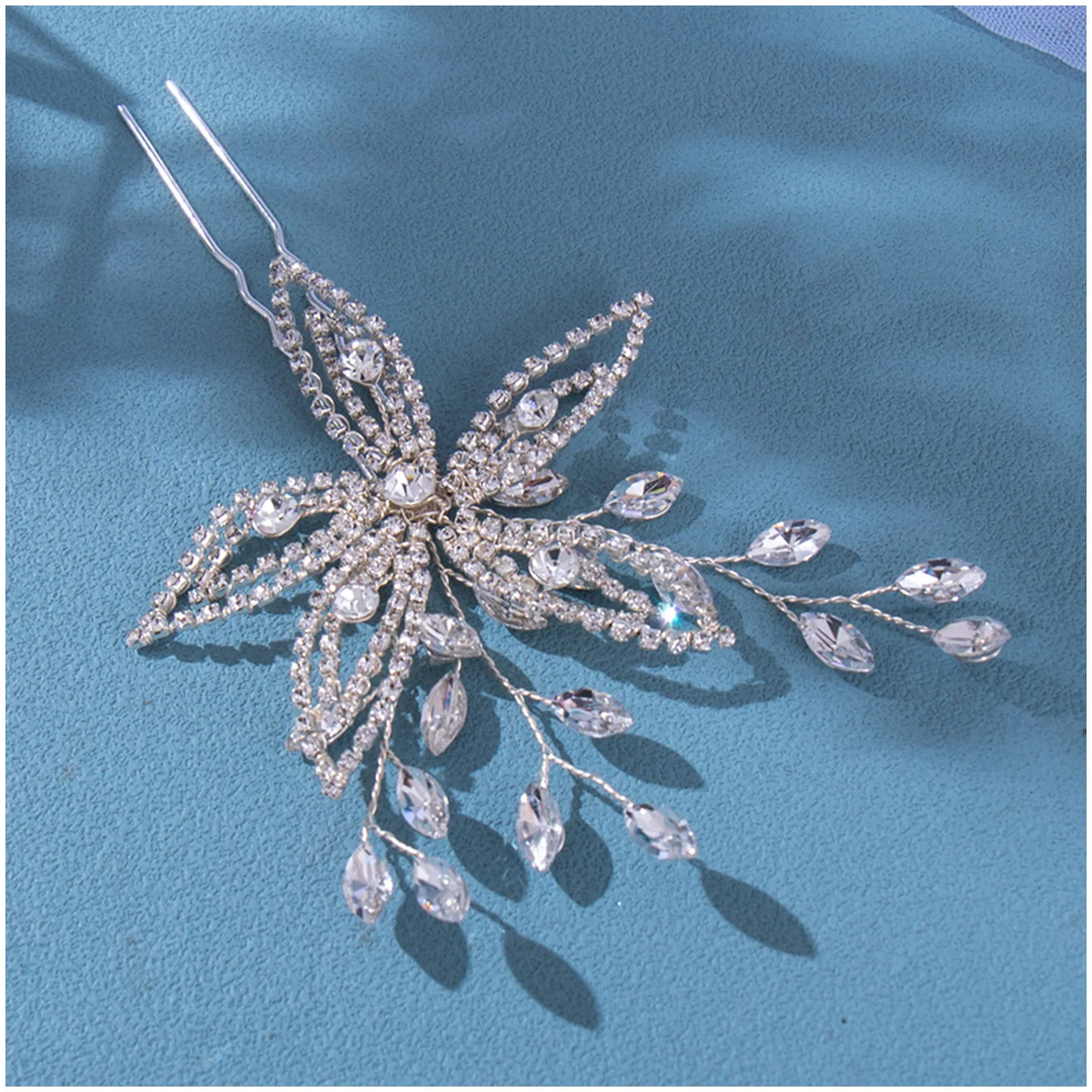 U Shaped Hair Sticks Hair Forks Wedding Flower Hair Piece Rhinestone Hair Pin for Brides Bridesmaid Girl Women
U Shaped Hair Sticks Hair Forks Wedding Flower Hair Piece Rhinestone Hair Pin for Brides Bridesmaid Girl Women