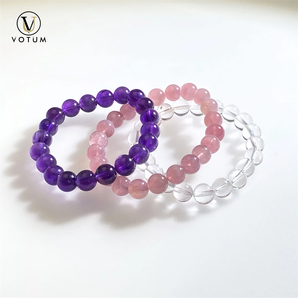 Votum Natural Amethyst Rose Clear Quartz Beaded Bracelet for Women Stone Bracelets Set Reiki Energy Lucky Gift Custom Jewelry
Votum Natural Amethyst Rose Clear Quartz Beaded Bracelet for Women Stone Bracelets Set Reiki Energy Lucky Gift Custom Jewelry