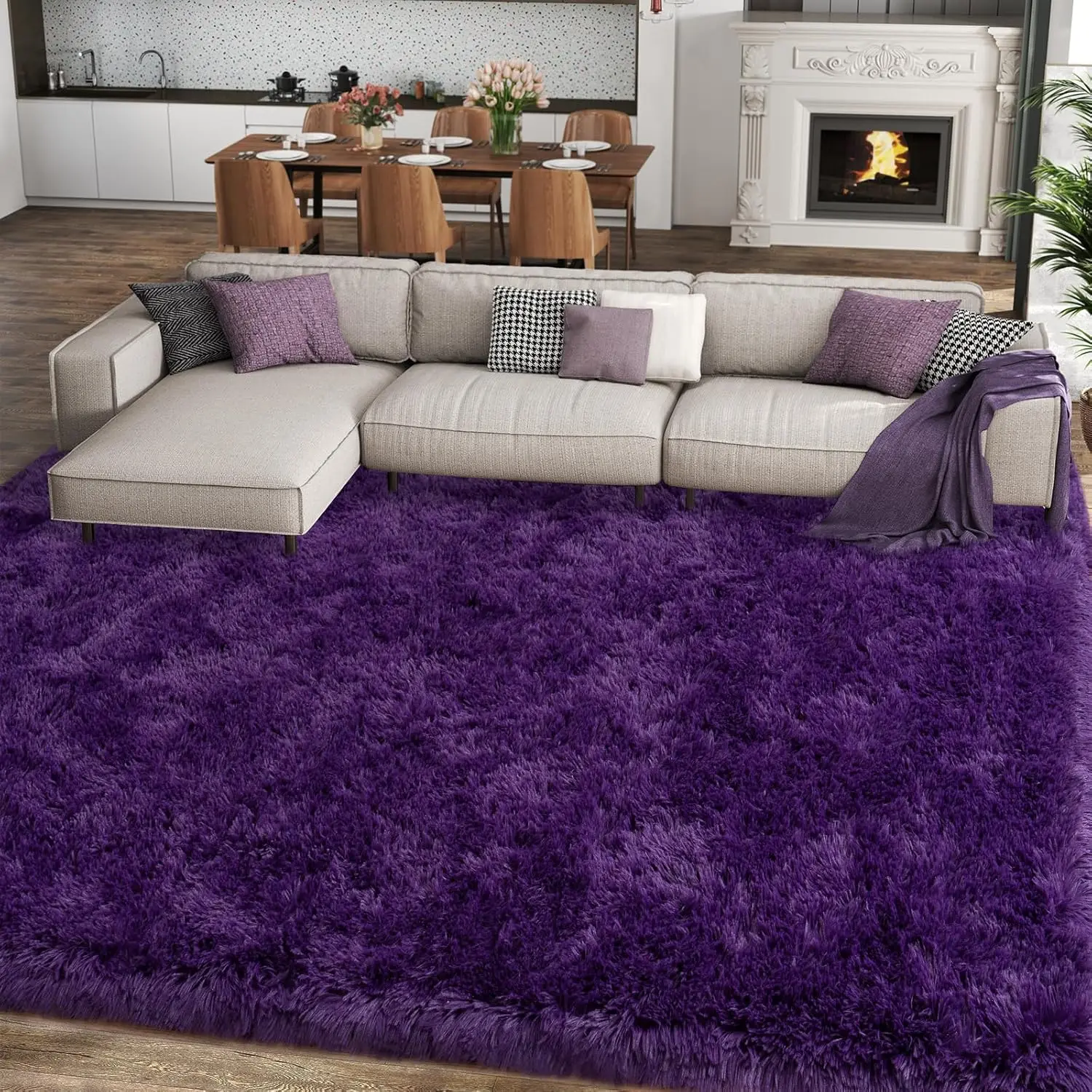 8x10 Large Shag Rug for Living Room, Ultra Soft Plush Carpet, Purple Fluffy Rug for Bedroom, Non-Slip Area Rug
8x10 Large Shag Rug for Living Room, Ultra Soft Plush Carpet, Purple Fluffy Rug for Bedroom, Non-Slip Area Rug