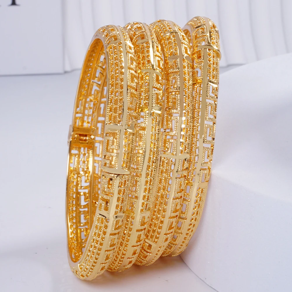 Arab Luxury Gold Color Bracelets Fashion Hand Bangles Jewelry for Women Dubai African Trendy Classic Design Jewelry Daily Party
Arab Luxury Gold Color Bracelets Fashion Hand Bangles Jewelry for Women Dubai African Trendy Classic Design Jewelry Daily Party