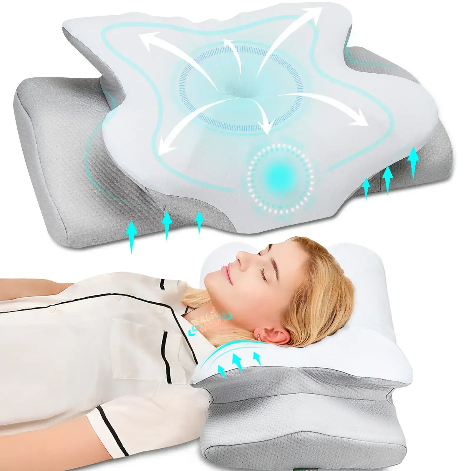 Pillow Neck Shoulder Pain Relief Sleeping Ergonomic Comfortable Memory Foam Sleep Pillow Easy to replace Bed Pillow Nail brush
Pillow Neck Shoulder Pain Relief Sleeping Ergonomic Comfortable Memory Foam Sleep Pillow Easy to replace Bed Pillow Nail brush