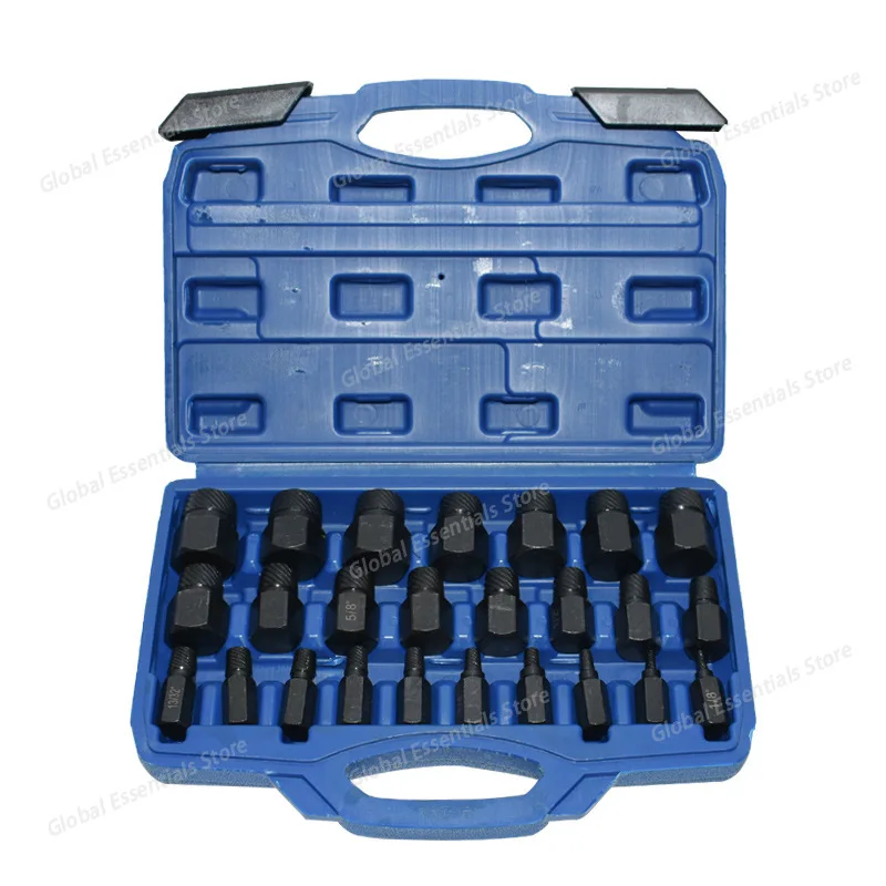 25PCS Screw Extractor Set Broken Bolt Remover Useful Pins Spiral Nut Extractors Stripped Screws Studs Fittings Extraction Tool
25PCS Screw Extractor Set Broken Bolt Remover Useful Pins Spiral Nut Extractors Stripped Screws Studs Fittings Extraction Tool