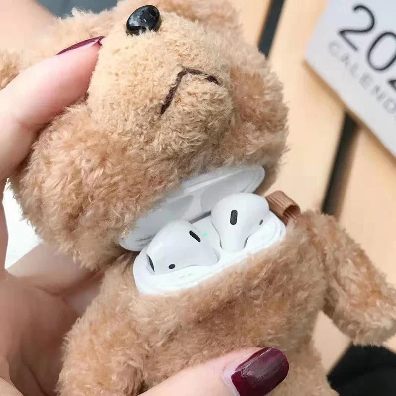 Plush Bear Button Case for AirPods Pro Airpod Pro 1 2 3 Bluetooth Earbuds Charging Box Protective Earphone Case Cover
Plush Bear Button Case for AirPods Pro Airpod Pro 1 2 3 Bluetooth Earbuds Charging Box Protective Earphone Case Cover