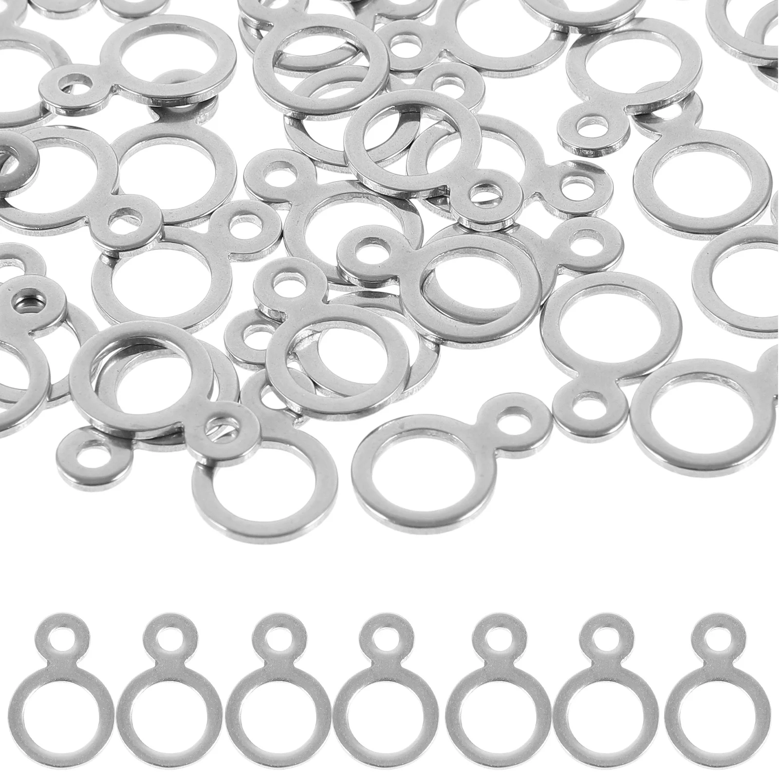 50Pcs 8 Figure Stainless Steel Fastener Fishing Jigging Rings Quick Installation Buckle Jigging Rings Tabletop Fasteners Clips
50Pcs 8 Figure Stainless Steel Fastener Fishing Jigging Rings Quick Installation Buckle Jigging Rings Tabletop Fasteners Clips