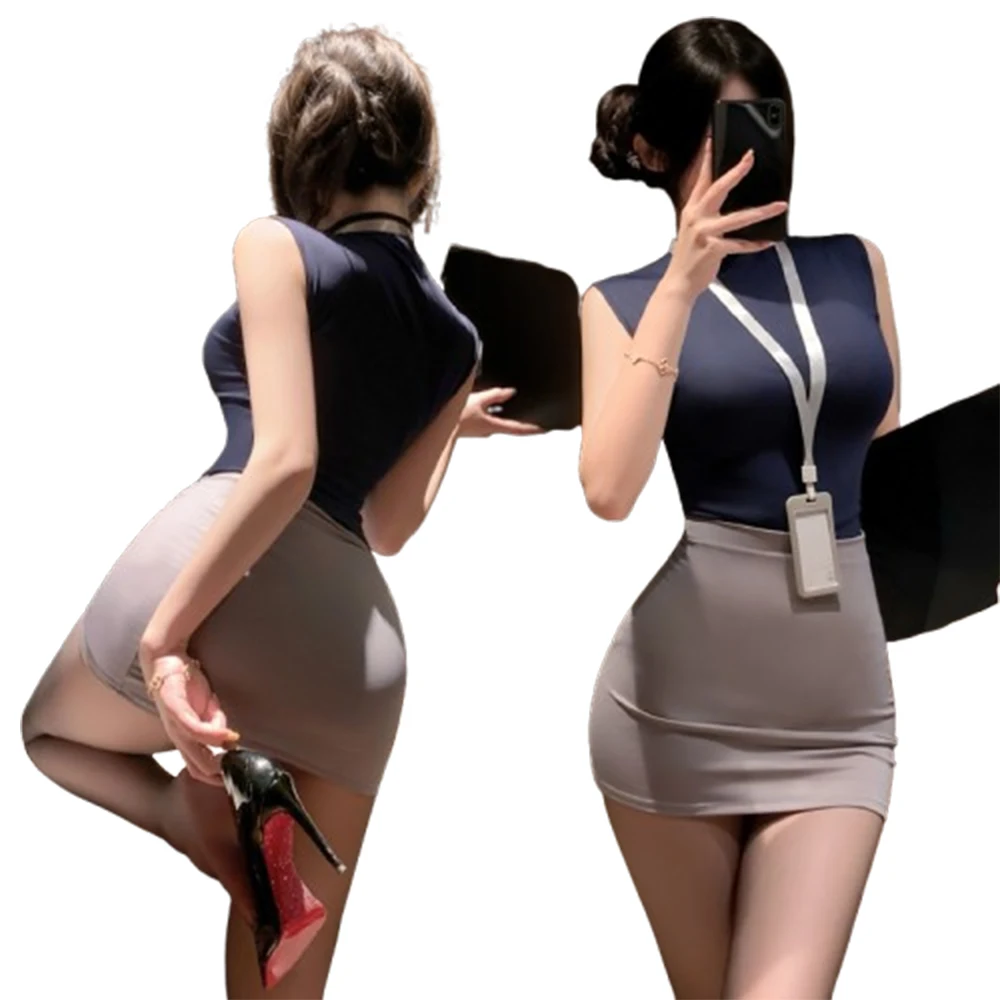 Sexy OL Office Secretary Role Play Lingerie Set Sleeveless Slim Fit Camisole Bodycon Skirt Erotic Uniform Temptation Outfit
Sexy OL Office Secretary Role Play Lingerie Set Sleeveless Slim Fit Camisole Bodycon Skirt Erotic Uniform Temptation Outfit