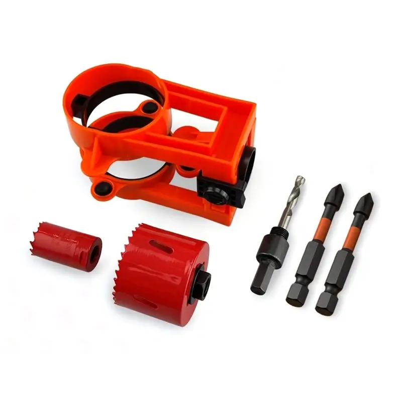 AUAU-Door Lock Installation Kit For Wooden Doors With Guide Template,2-1/8In-1In Door Lock Hole Saw With 2Pc Screwdriver Bit
AUAU-Door Lock Installation Kit For Wooden Doors With Guide Template,2-1/8In-1In Door Lock Hole Saw With 2Pc Screwdriver Bit