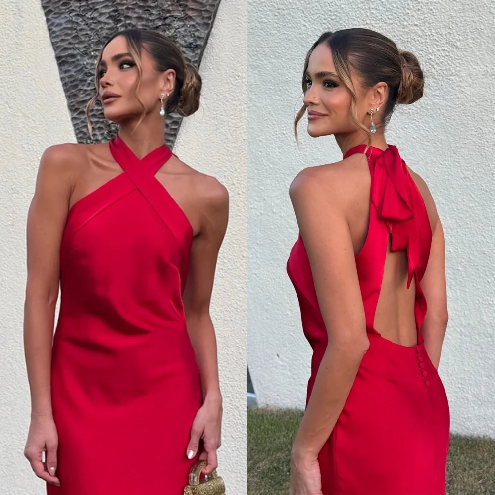 CustomizedCustomized Mermaid Exquisite Red Satin Evening Dress Classic Halter Sleeveless Homecoming Dresses Special Occasion Gow
CustomizedCustomized Mermaid Exquisite Red Satin Evening Dress Classic Halter Sleeveless Homecoming Dresses Special Occasion Gow