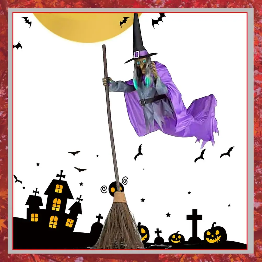6 Foot Flying Witch Decoration, Halloween Props with Terrifying Sounds and Lights, Garden Lawn, Halloween Decoration Outdoor
6 Foot Flying Witch Decoration, Halloween Props with Terrifying Sounds and Lights, Garden Lawn, Halloween Decoration Outdoor