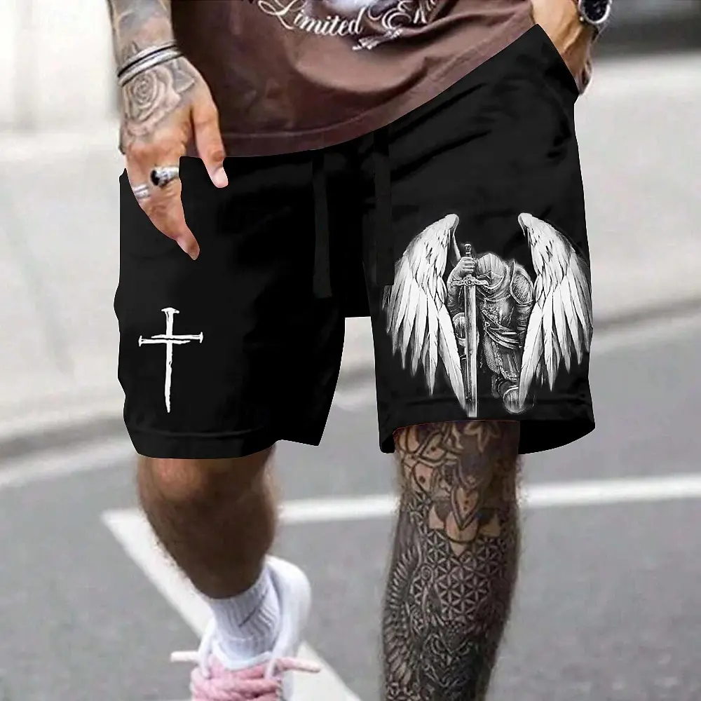 Men Swimming Trunks Retro 3D Cross Angel Print Beach Shorts Quick Drying Outdoor Leisure Sports Shorts Swimwear Fashion Shorts
Men Swimming Trunks Retro 3D Cross Angel Print Beach Shorts Quick Drying Outdoor Leisure Sports Shorts Swimwear Fashion Shorts