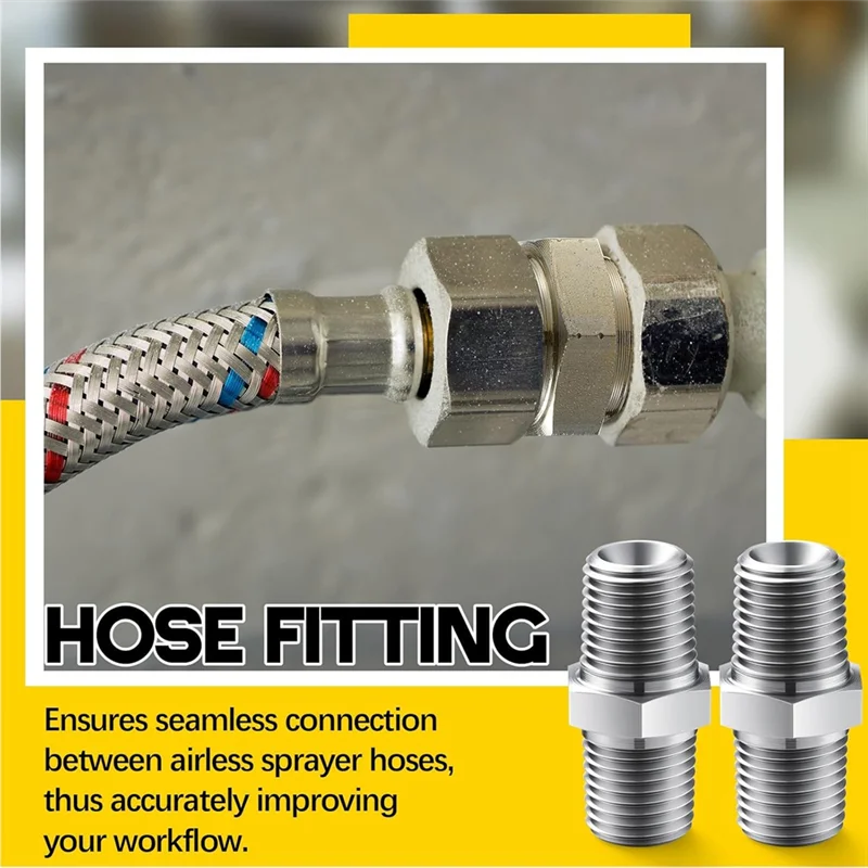 AA05 6 Pack 1/4In X 1/4In Airless Sprayer Hose Connectors 1/4In Hose Fitting For Connecting 1/4In Airless Paint Sprayer Hoses
AA05 6 Pack 1/4In X 1/4In Airless Sprayer Hose Connectors 1/4In Hose Fitting For Connecting 1/4In Airless Paint Sprayer Hoses