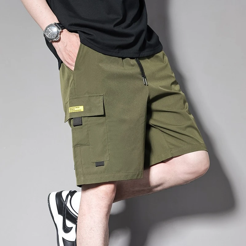 Summer Men's Solid Color Drawstring Cargo Shorts with Flap Pockets Casual Relaxed Athletic Fitness Training Multi-Pocket Bottoms
Summer Men's Solid Color Drawstring Cargo Shorts with Flap Pockets Casual Relaxed Athletic Fitness Training Multi-Pocket Bottoms