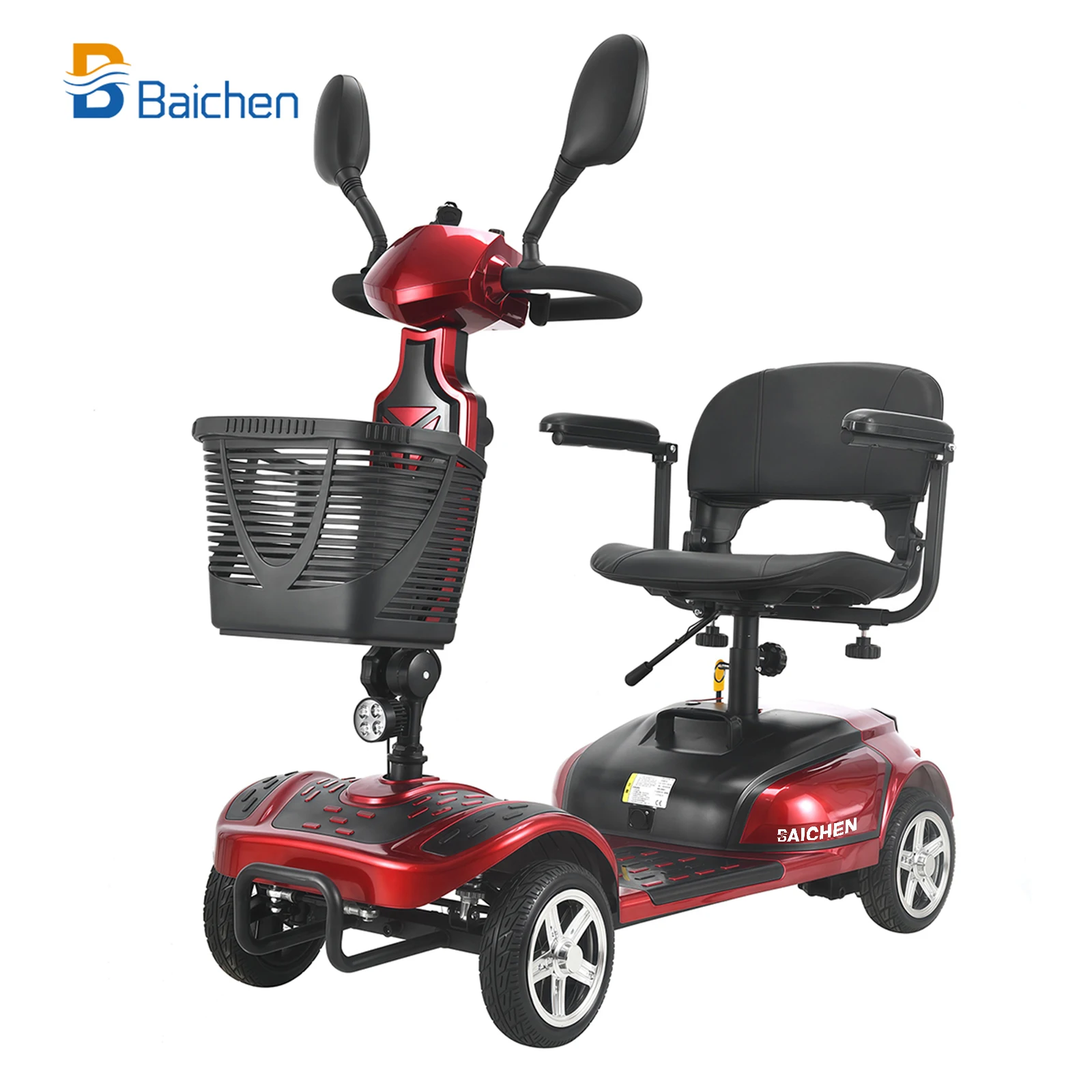 Baichen 24V 20Ah 350W All Terrain Off Road Foldable Adults Senior Classic Travel 4 Wheel Electric Mobility Scooters For Disabled
Baichen 24V 20Ah 350W All Terrain Off Road Foldable Adults Senior Classic Travel 4 Wheel Electric Mobility Scooters For Disabled