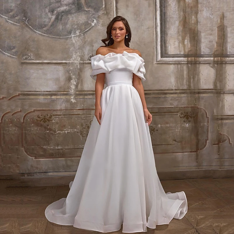 Eightree Formal White Princess Wedding Dresses Off the Shoulder Tulle Wedding Gowns Boho Beach Bridal Ball Prom Dress Plus Size
Eightree Formal White Princess Wedding Dresses Off the Shoulder Tulle Wedding Gowns Boho Beach Bridal Ball Prom Dress Plus Size
