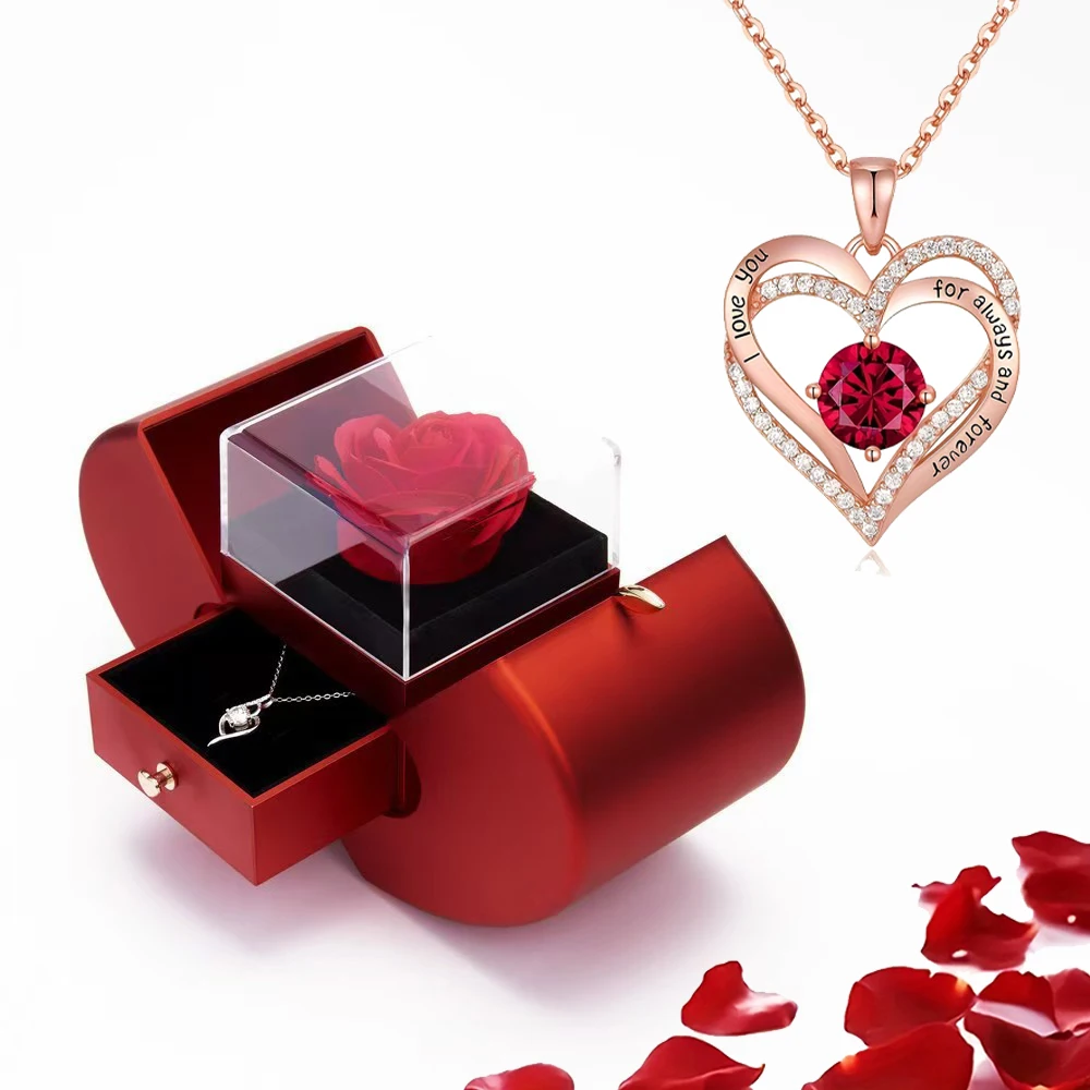 Heart necklaces pendant With Apple Rose Flower Gift Box for women Wife Mother Day Girlfriend Christmas 2025 Romantic Jewelry
Heart necklaces pendant With Apple Rose Flower Gift Box for women Wife Mother Day Girlfriend Christmas 2025 Romantic Jewelry