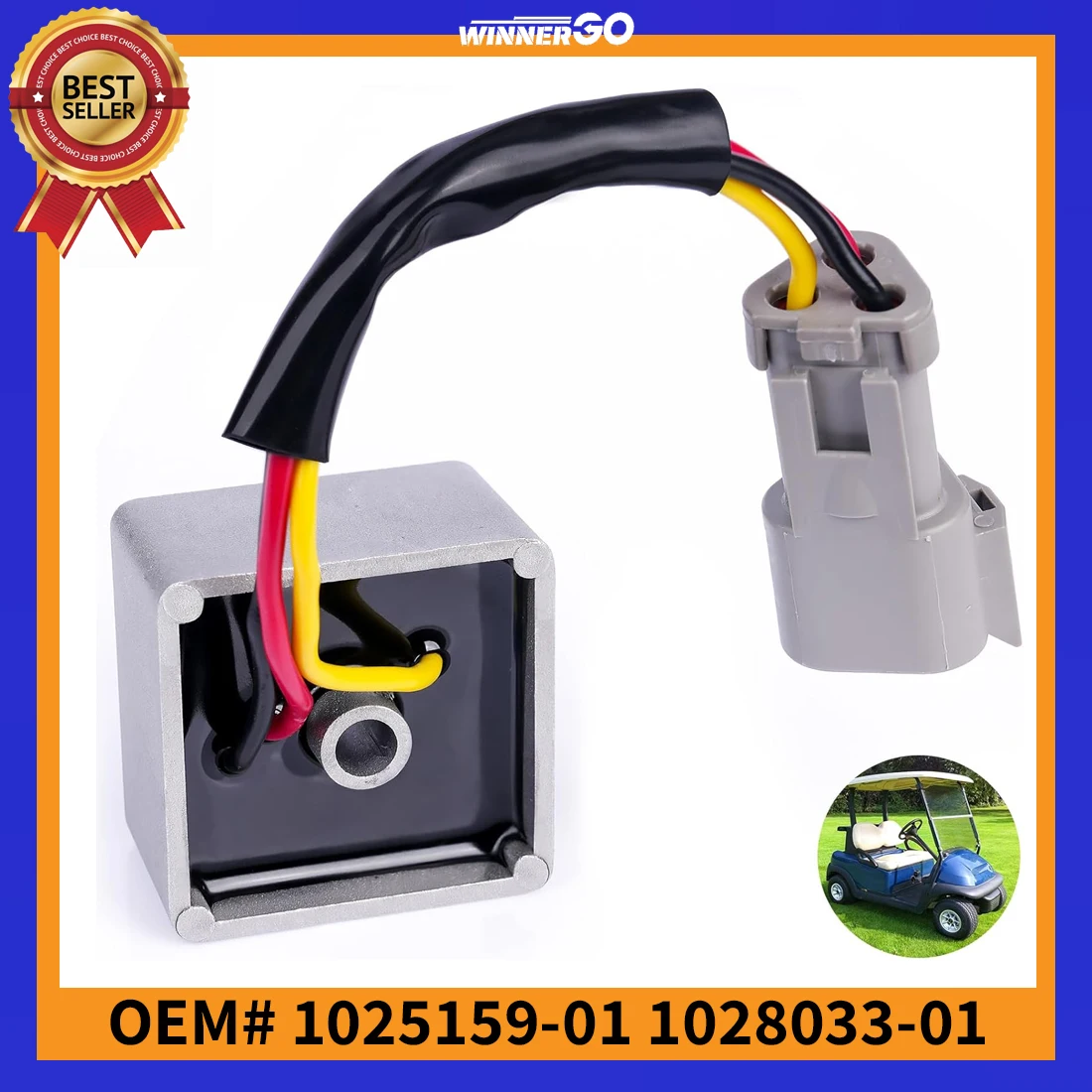 Club Car Precedent Voltage Regulator for 2004-up Club Car Precedent 2018-UP Tempo 4-Cycle Gas Golf Cart, 1025159-01 1028033-01
Club Car Precedent Voltage Regulator for 2004-up Club Car Precedent 2018-UP Tempo 4-Cycle Gas Golf Cart, 1025159-01 1028033-01