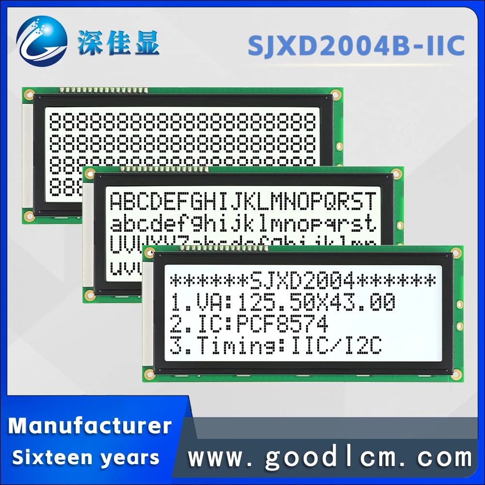 Экономичный интерфейс IIC/I2C, ЖК-экран с линейным символом 20X4 SJXD2004B-IIC FSTN, белый, положительный, с подсветкой, модуль дисплея LCM
Экономичный интерфейс IIC/I2C, ЖК-экран с линейным символом 20X4 SJXD2004B-IIC FSTN, белый, положительный, с подсветкой, модуль дисплея LCM