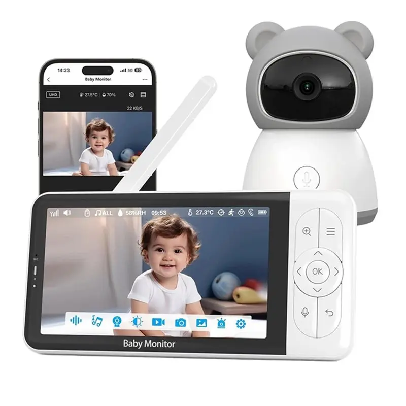 A93Z Tuya Smart Wireless Baby Monitor 1080P 5" Display Motion Detection APP View Control Audio Baby Camera
A93Z Tuya Smart Wireless Baby Monitor 1080P 5" Display Motion Detection APP View Control Audio Baby Camera