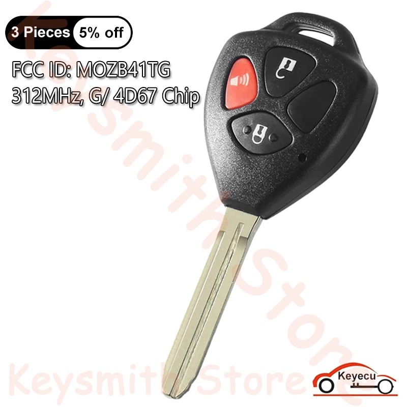 Чип KEYECU с 3 кнопками 312 МГц G 4D67 для Toyota Yaris Hilux Vigo 4Runner Fortuner для Scion 2005-2010, автоматический дистанционный брелок MOZB41TG
Чип KEYECU с 3 кнопками 312 МГц G 4D67 для Toyota Yaris Hilux Vigo 4Runner Fortuner для Scion 2005-2010, автоматический дистанционный брелок MOZB41TG