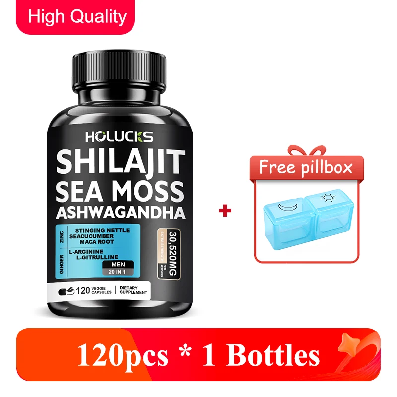 Pure Shilajit & Sea Moss Supplement, Natural Herbal Supplement for Energy, Immune Support, Strength Muscle, Relieve Stress
Pure Shilajit & Sea Moss Supplement, Natural Herbal Supplement for Energy, Immune Support, Strength Muscle, Relieve Stress