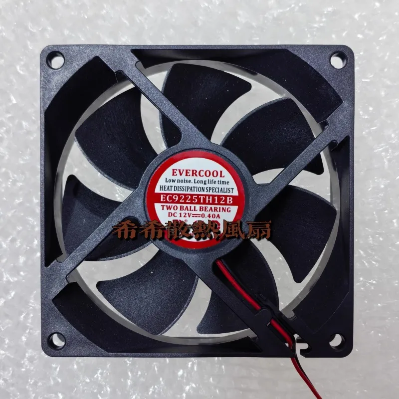 Cooler Fan EVERCOOL EC9225TH12B 12v 0.4A 9cm 9225 Fan 92*92*25mm
Cooler Fan EVERCOOL EC9225TH12B 12v 0.4A 9cm 9225 Fan 92*92*25mm